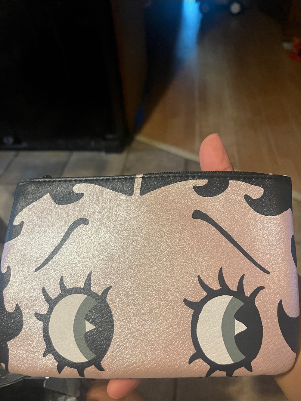 Betty Boop x Ipsy Makeup Bag Cosmetic‎ Pouch Pink Black Sequins